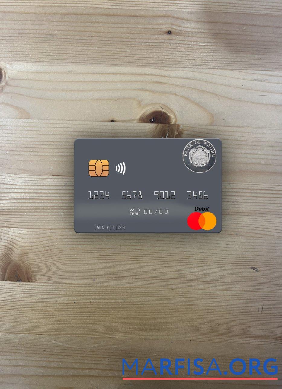 Realistic Nauru Bank of Nauru mastercard photolook front real example